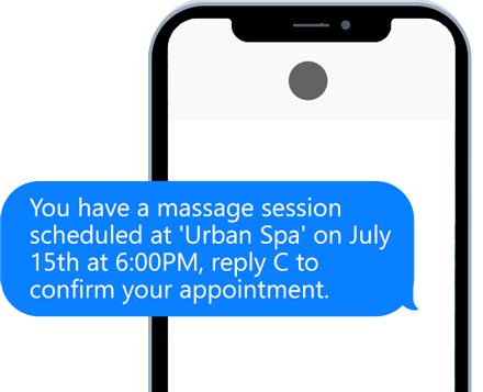 wellness spa software, Spa Text, massage therapist software